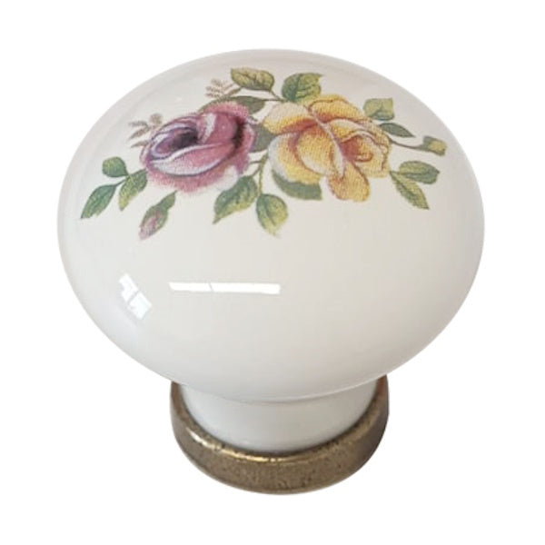 METAL STYLE POMOLO PER MOBILI IN CERAMICA AVORIO D.MM31X26