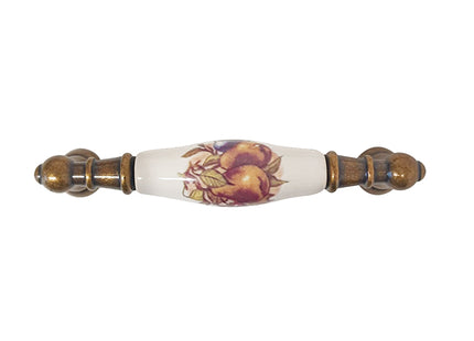 METAL STYLE MANIGLIA PER MOBILI IN OTTONE/PORCELLANA MOD. 454