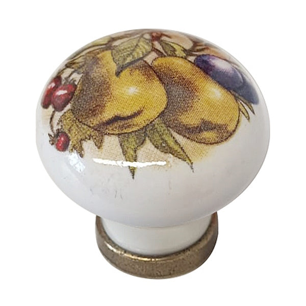 METAL STYLE POMOLO PER MOBILI IN PORCELLANA FLORENCE D.MM30*