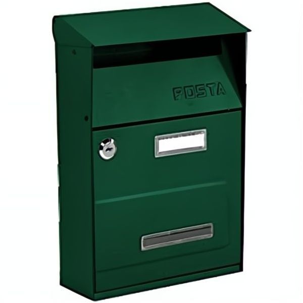 TECHNOMAX CASSETTA POSTALE MIMOSA IN ACCIAIO VERDE MM215x105x330