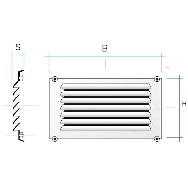 LA VENTILAZIONE GRIGLIA IN ABS COMPONIBILE BIANCA