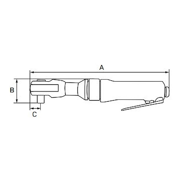 AIRMARTIN AVVITATORE PNEUMATICO A CRICCHETTO DA 3/8" 34NM