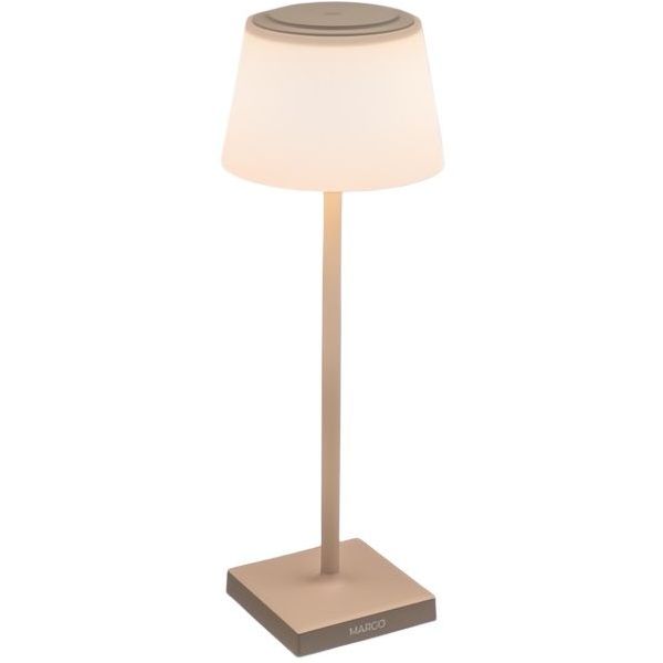 CENTURY LAMPADA DA TAVOLO LED MARGO' RICARICABILE TORTORA