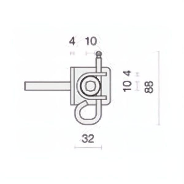 COMUNELLO STAFFA REGOLABILE A VITE CON COPIGLIA PER SHOWIN S35/S45