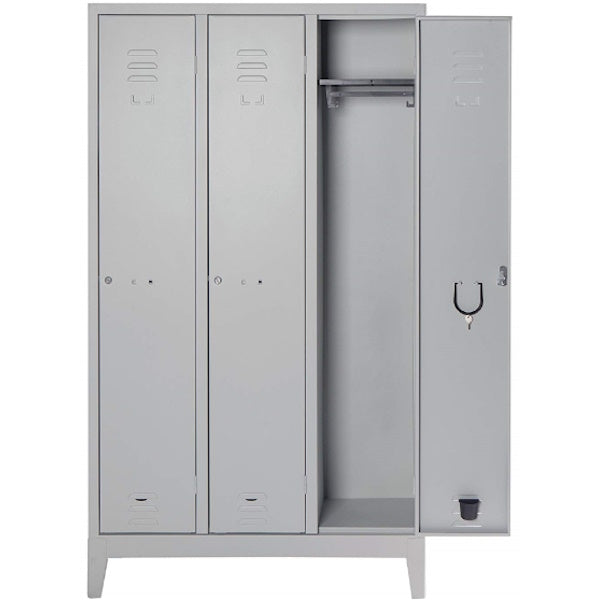 MOBILE IN METALLO SPOGLIATOIO 3 POSTI MM1010X330X1800 GRIGIO