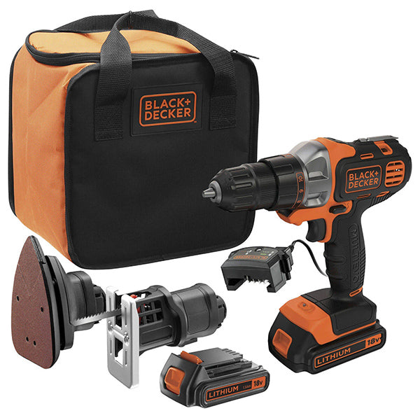 BLACK+DECKER KIT UTENSILE MULTIEVO 18V 1,5AH ART. MT218S1A-QW