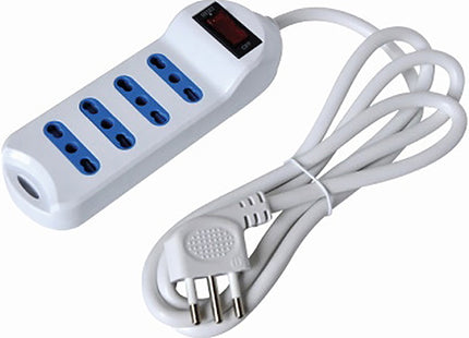 FAEG MULTIPRESA 4 PRESE + INTERRUTTORE CAVO MT1,5 SPINA 16A 2500W BIANCO