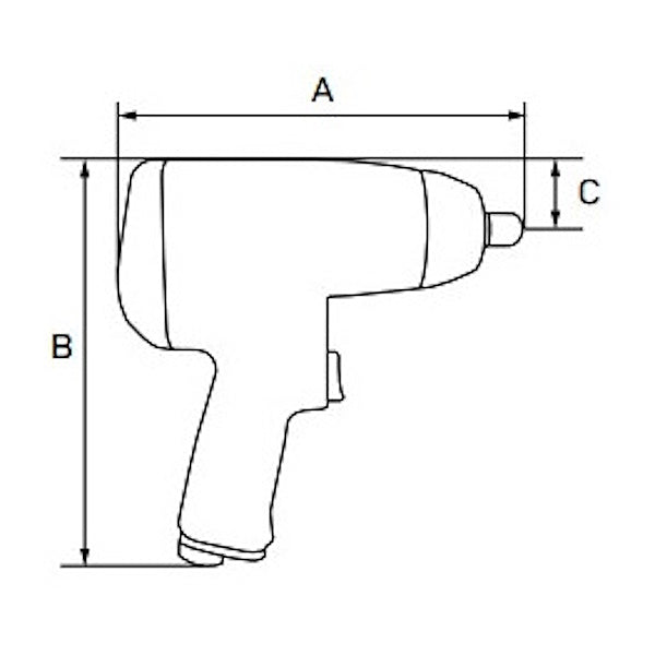 AIRMARTIN AVVITATORE PNEUMATICO AD IMPULSI PISTOLA DA 3/8" 448NM