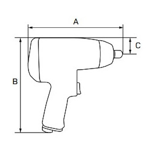 AIRMARTIN AVVITATORE PNEUMATICO AD IMPULSI PISTOLA DA 1/2" 1085NM