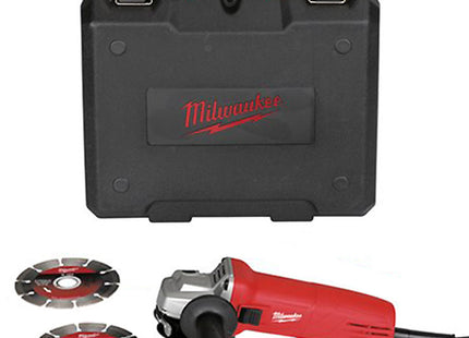 MILWAUKEE KIT SMERIGLIATRICE AG 1000-125 EK D-SET+2 DISCHI DIAMANTATI*