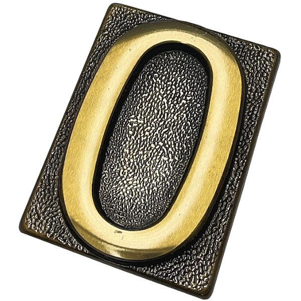 SILMEC NUMERO CIVICO "0" IN OTTONE ANTICO MM60X80 PER PLACCA