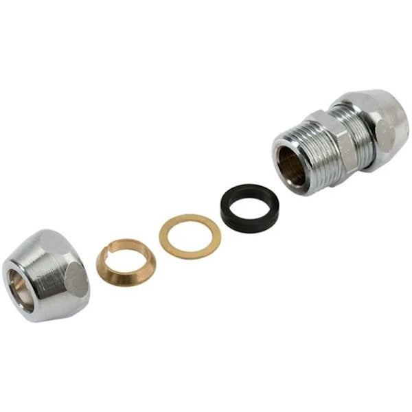 IDRO-BRIC DOPPIO NIPPLE COMPLETO DI GUARNIZIONI 3/8"X10X10