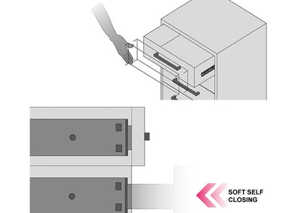 RAM GUIDE PER CASSETTI ESTRAZIONE TOTALE SOFT-SELF CLOSING KG40