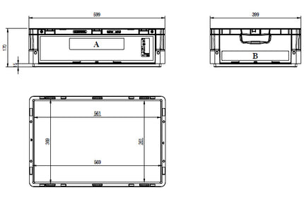 IMILANI CASSETTA IN PLASTICA ECOGREEN NEXIT MM600X400X170H GRIGIO