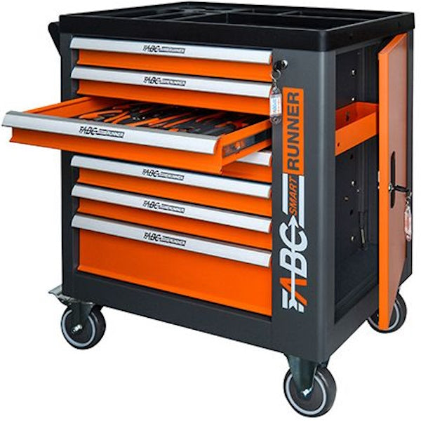 ABC TOOLS SMART CARRELLO RUNNER CON 7 CASSETTI COMPLETO DI 255 UTENSILI