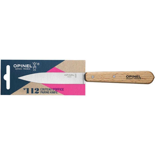 OPINEL COLTELLO CUCINA SPELUCCHINO MANICO IN FAGGIO LAMA INOX CM10
