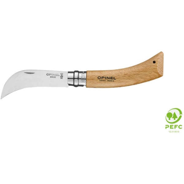 OPINEL COLTELLO FALCETTO DA INNESTO MANICO IN FAGGIO LAMA INOX DA CM 8