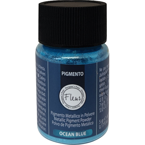 FLEUR PIGMENTO METALLIZZATO IN POLVERE PER RESINE OCEAN BLUE GR 5