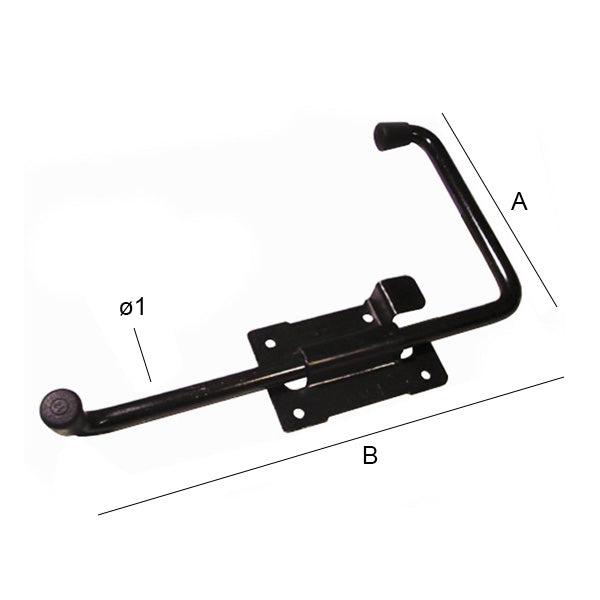 OM4 FERMAPERSIANE PIEMONTE TONDA D.MM12 LUNGA DX+SX NERO