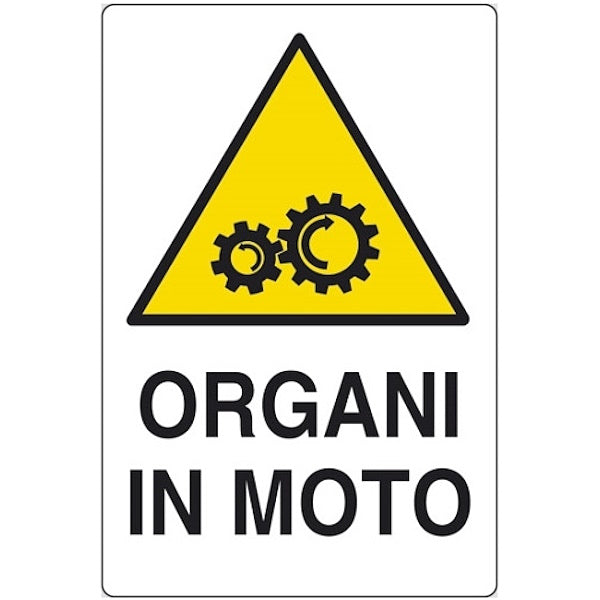 SEGNALE ORGANI IN MOTO IN ALLUMINIO MM300X200
