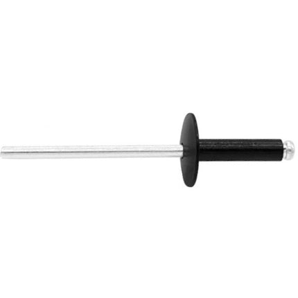 RIVIT RIVETTI IN LEGA DI ALLUMINIO TESTA LARGA NERO MM16 D.MM4,8X20
