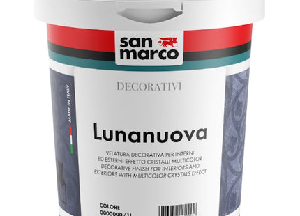 SAN MARCO LUNANUOVA ARGENTO LT1 VELATURA EFFETTO CRISTALLI MULTICOLOR