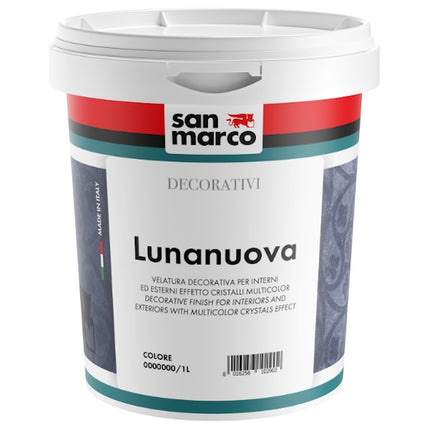 SAN MARCO LUNANUOVA ARGENTO LT1 VELATURA EFFETTO CRISTALLI MULTICOLOR