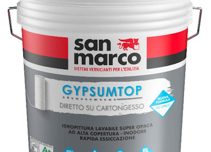 SAN MARCO GYPSUMTOP OPACO LT 4 IDROPITTURA INTERNO PER CARTONGESSO