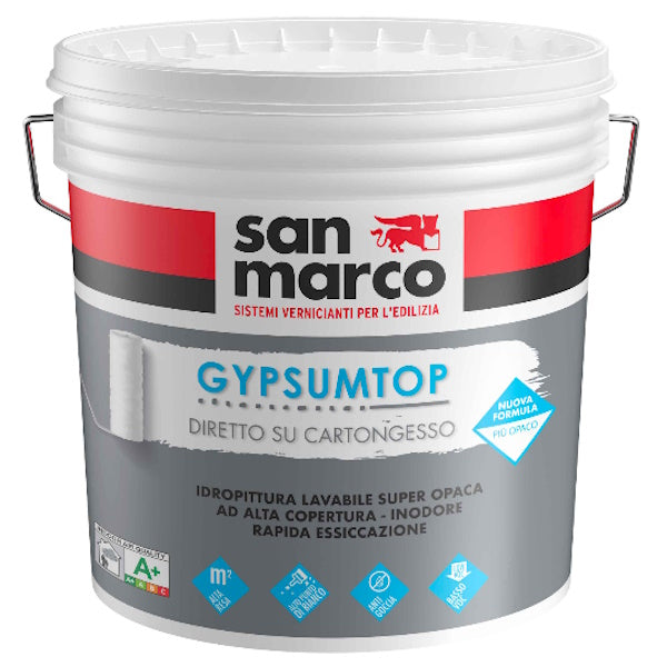 SAN MARCO GYPSUMTOP OPACO IDROPITTURA INTERNO PER CARTONGESSO