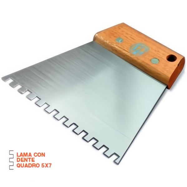 PAVAN  541/D SPATOLA PER BOSTIK LAMA DENTATA MANICO IN LEGNO