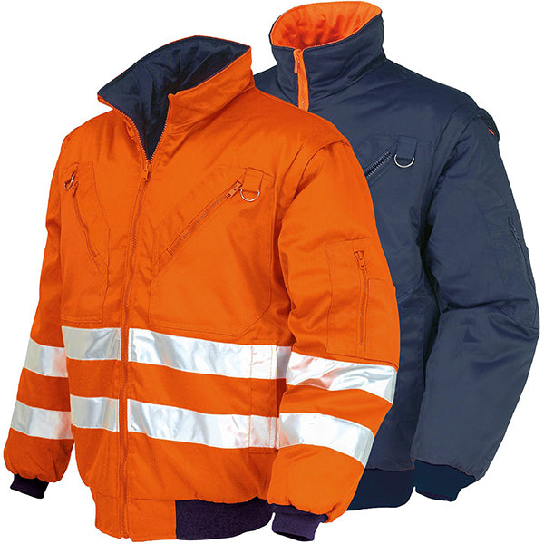 ISSA GIUBBINO PILOT REVERSIBILE ALTA VISIBILITA' ARANCIO FLUO
