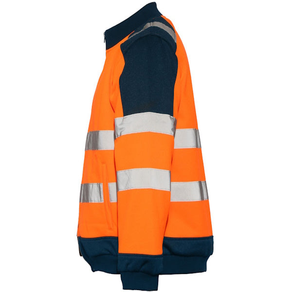 ISSA FELPA MIRROR ALTA VISIBILITA' ARANCIO FLUO/BLU NAVY