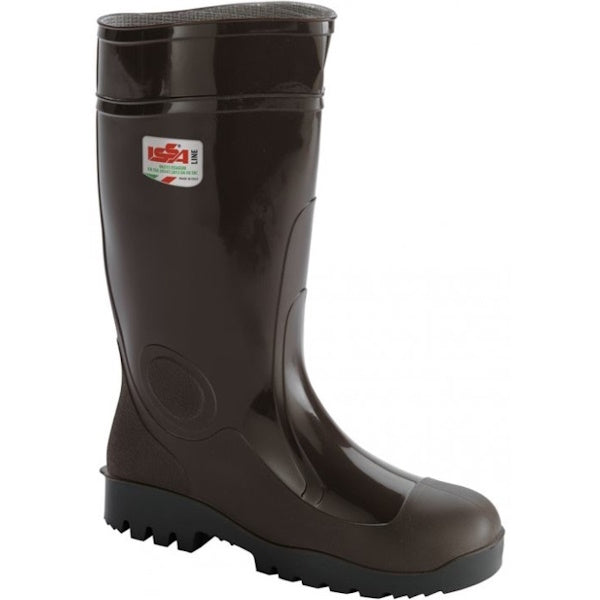 ISSA STIVALE DA LAVORO IN PVC COLORE MARRONE SRA