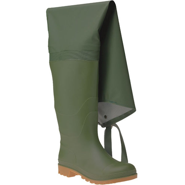 ISSA STIVALE IN PVC TUTTA COSCIA COLORE VERDE