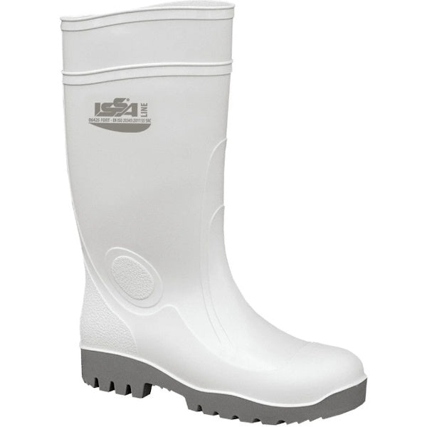 ISSA STIVALE DI SICUREZZA CON PUNTALE IN PVC COLORE BIANCO S4 SRA