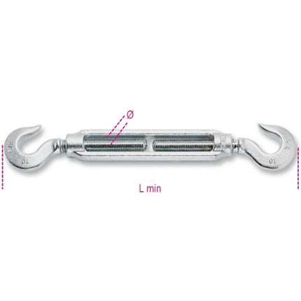 ROBUR BLISTER TENDITORI A 2 GANCI ZINCATI M 6 WFL KG  45 ART.8007Z-2K