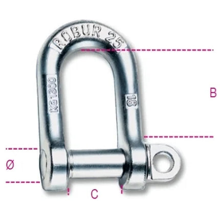 ROBUR GRILLI PER SOLLEVAMENTO DIRITTI ACCIAIO MM20 WLL KG1600 ART.8025