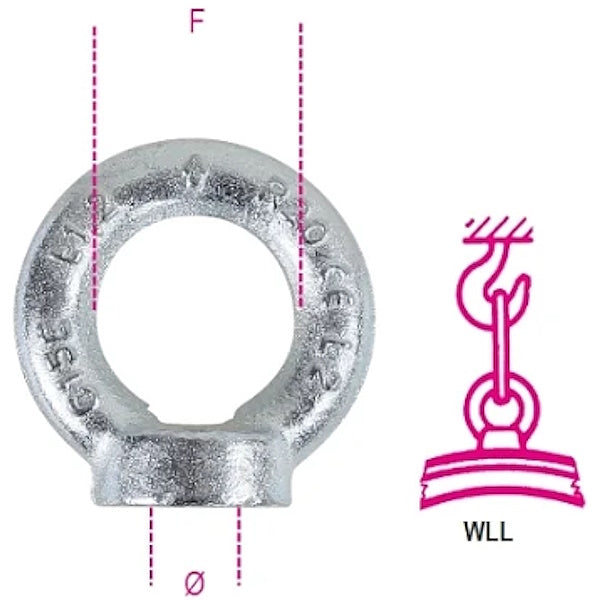 ROBUR GOLFARI PER SOLLEVAMENTO FEMMINA ZINCATI ART.8042EZ