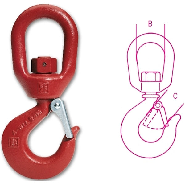 ROBUR GANCI SOLLEVAMENTO GIREVOLI IN ACCIAIO ART.8064S