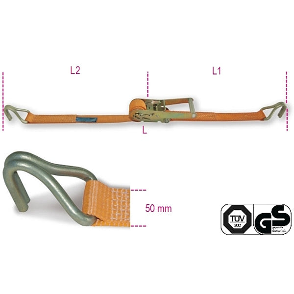 ROBUR SISTEMA DI ANCORAGGIO CON CRICCHETTO GANCI UNCINO ART.8182 KG2000