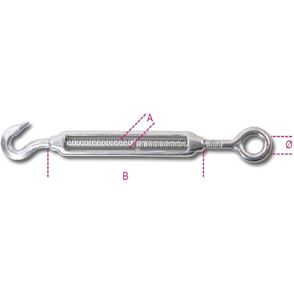 ROBUR INOX AISI 316 TENDITORI AD OCCHIO E GANCIO ART.8206