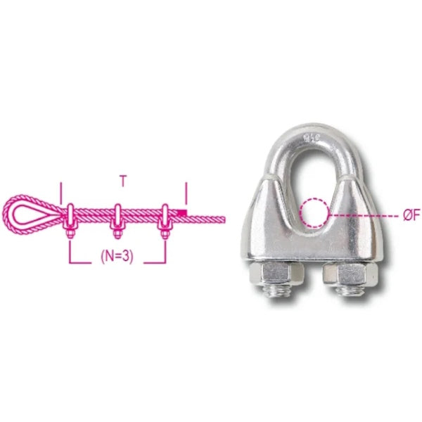ROBUR BLISTER MORSETTI PER FUNE IN ACCIAIO INOX ART.8216-K