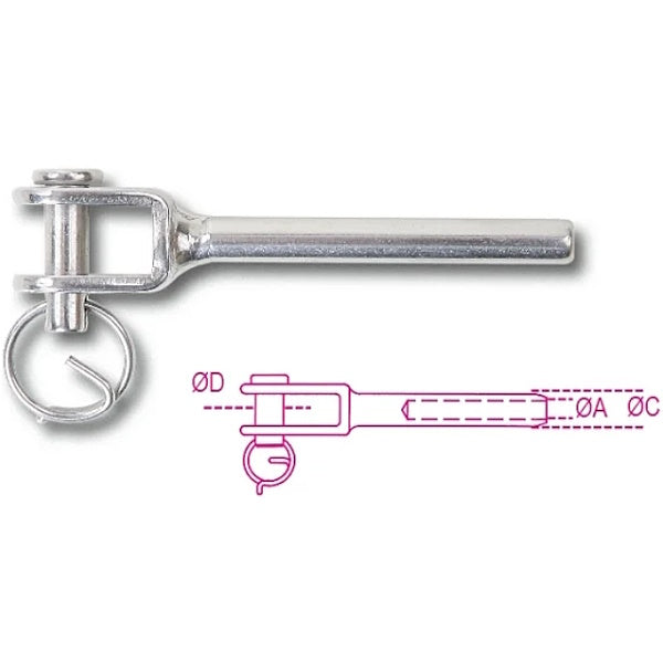 ROBUR INOX AISI 316 TERMINALI A FORCELLA ART.8285