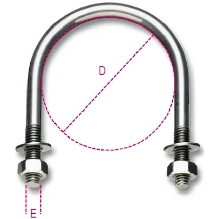 ROBUR INOX AISI 304 COLLARE PER TUBI D.MM34 (1") M 6 ART.8381SX