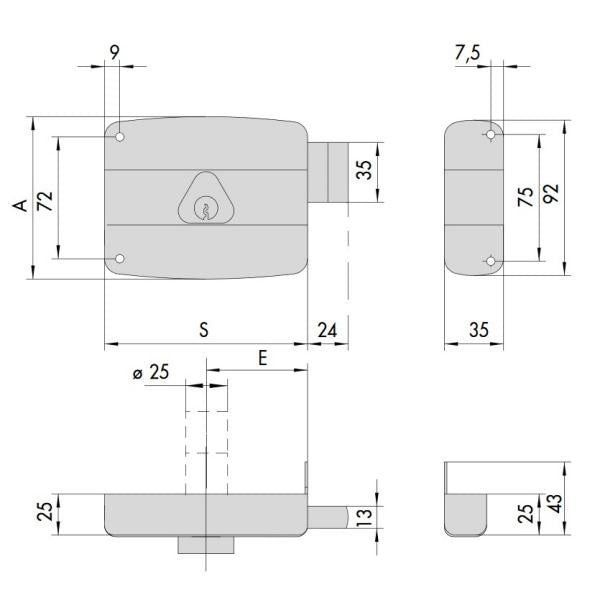 CISA SERRATURA DA APPLICARE CON POMOLO