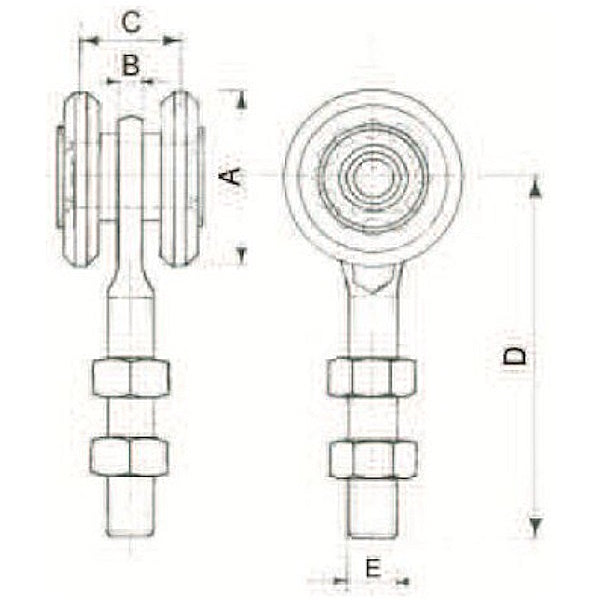 NOVA-FERR CARRELLO A 2 CUSCINETTI IN ACCIAIO ZINCATO BIANCO