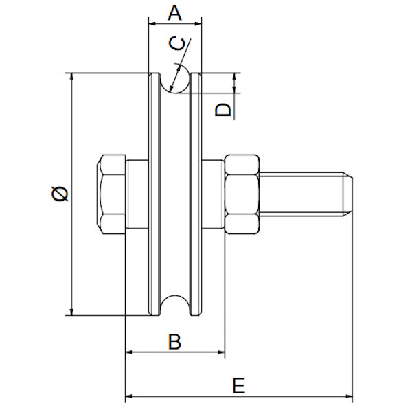 NOVA-FERR RUOTA ZINCATA GOLA AD O CON 2 CUSCINETTI