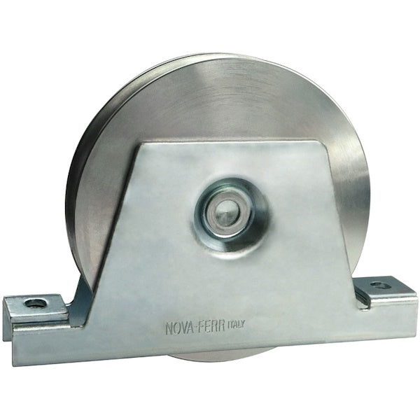NOVA-FERR RUOTA ZINCATA GOLA AD O CON 2 CUSCINETTI SUPPORTO CHIUSO