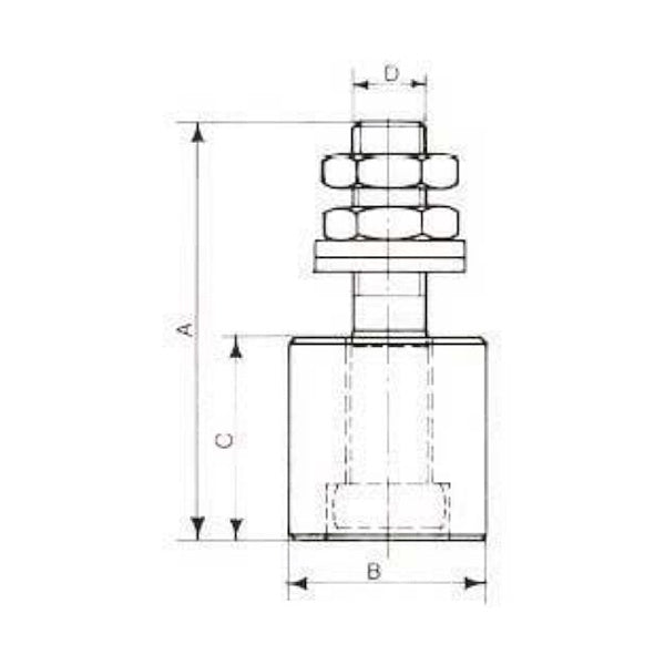 NOVA-FERR OLIVA IN OTTONE CON PERNO IN ACCIAIO ZINCATO BIANCO