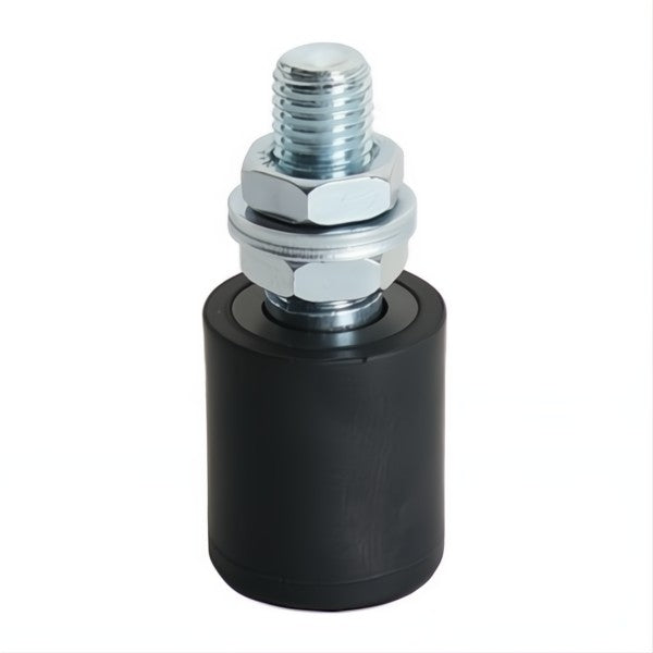 NOVA-FERR OLIVA IN NYLON NERO CON PERNO IN ACCIAIO ZINCATO BIANCO